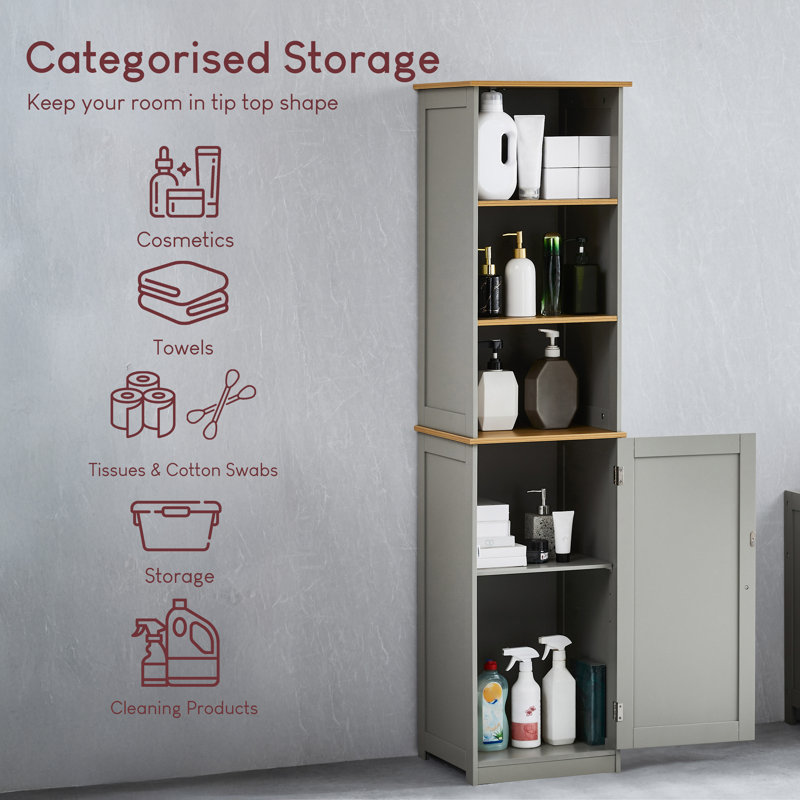 Milano Linen Cabinet, Grey