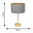 Charlie Gold Stem Metal Table Lamp with Natural with Gold Inner Lamp Shade and LED Bulb-2063244372-2063244394-2063244384