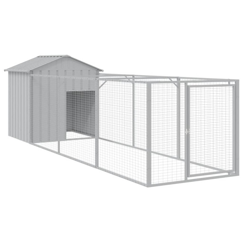 Niche pour chien Dustina, Gris clair, H 48,4 po x l 46,1 po x P 159,4 po