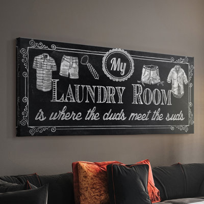 Duds and Suds - Toile tendue avec châssis - Prêt à accrocher