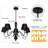  5 - Light Farmhouse Boho Dimmable Crystal Chandelier