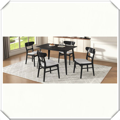 Ensemble de chaises rembourrées de style Mid-Century 5 pièces