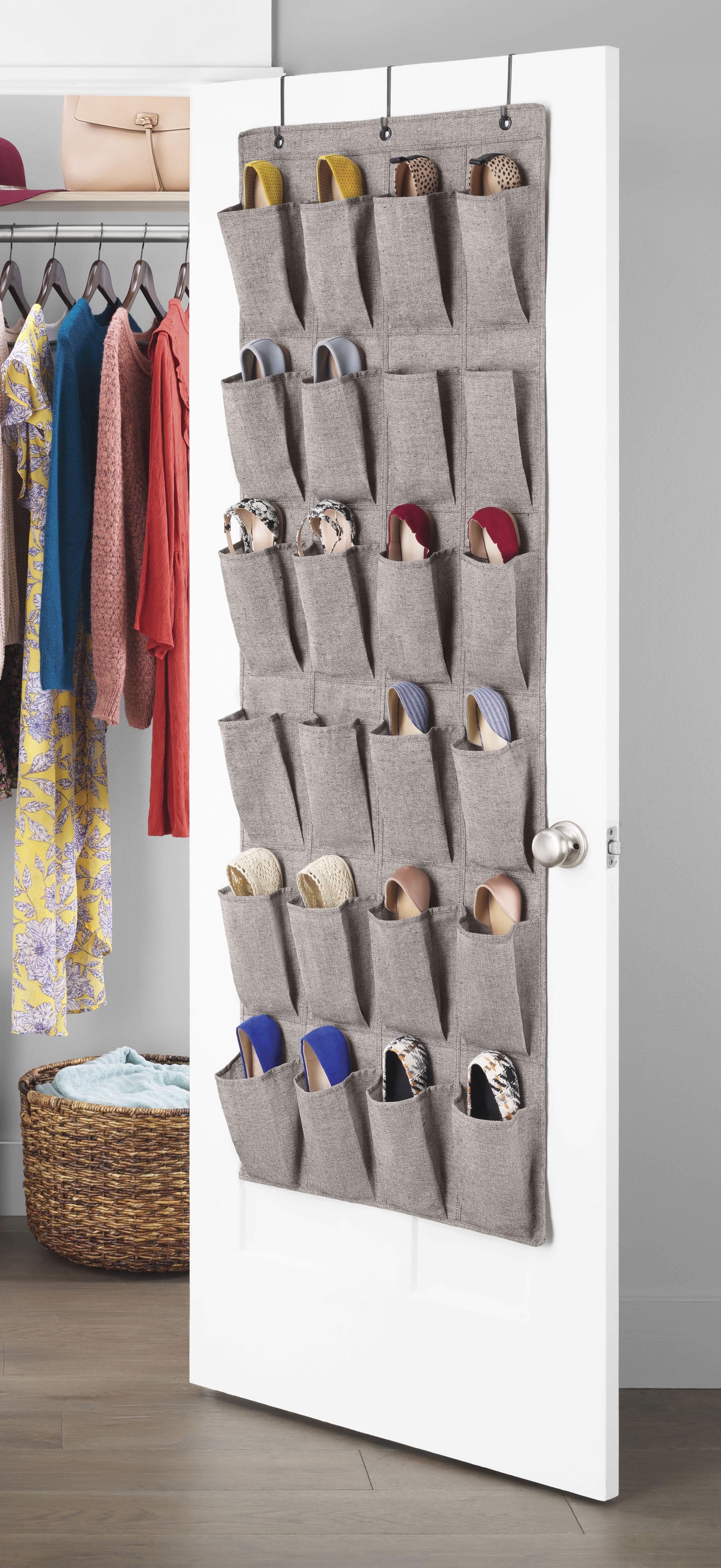 Whitmor Over the Door Shoe Organizer Space, Dyed, 20 Pockets