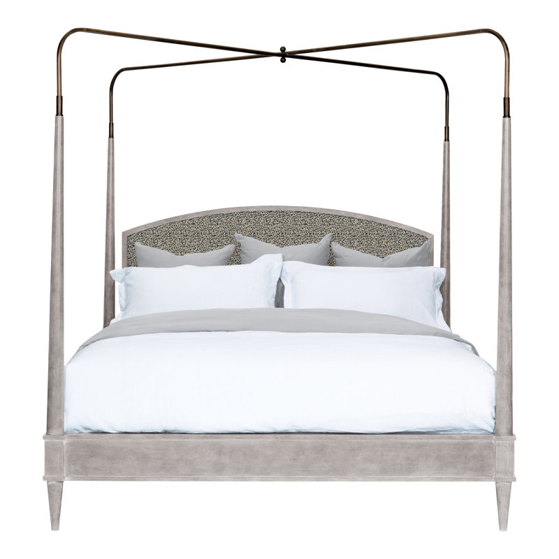 Anderkit Upholstered Canopy Bed, Dove Gray, Bennett Carolina
