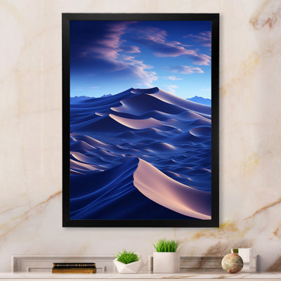 " Blue Desert Dunes By Night "