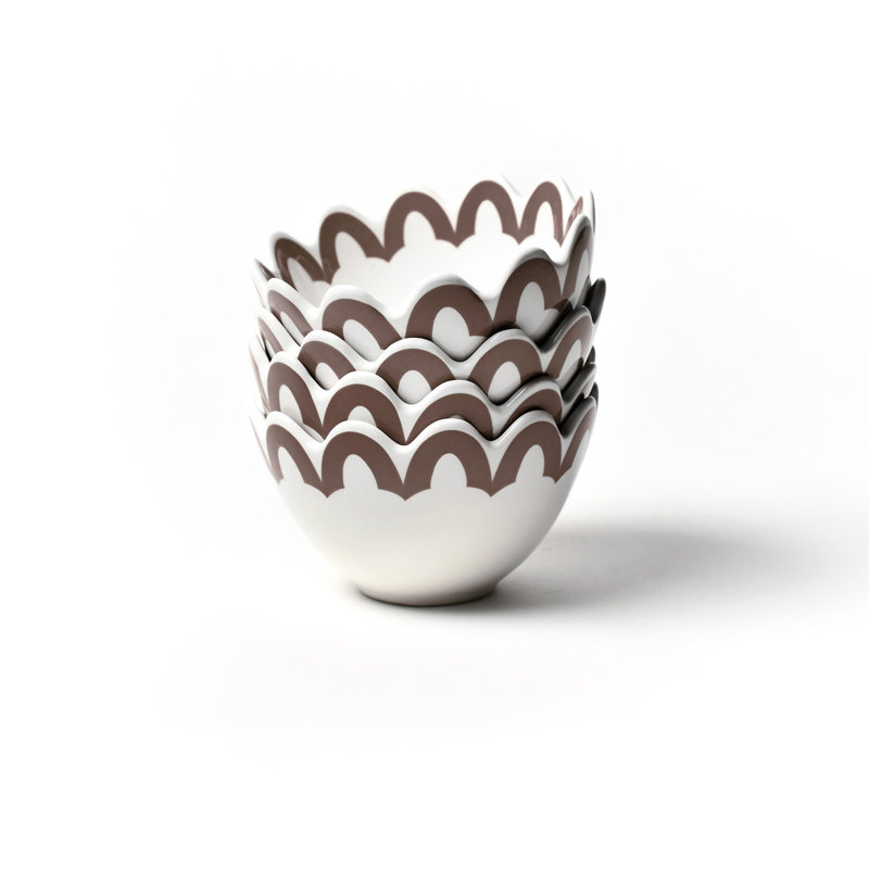 Ensemble de petits bols festonnés Russet Arabesque, Brun