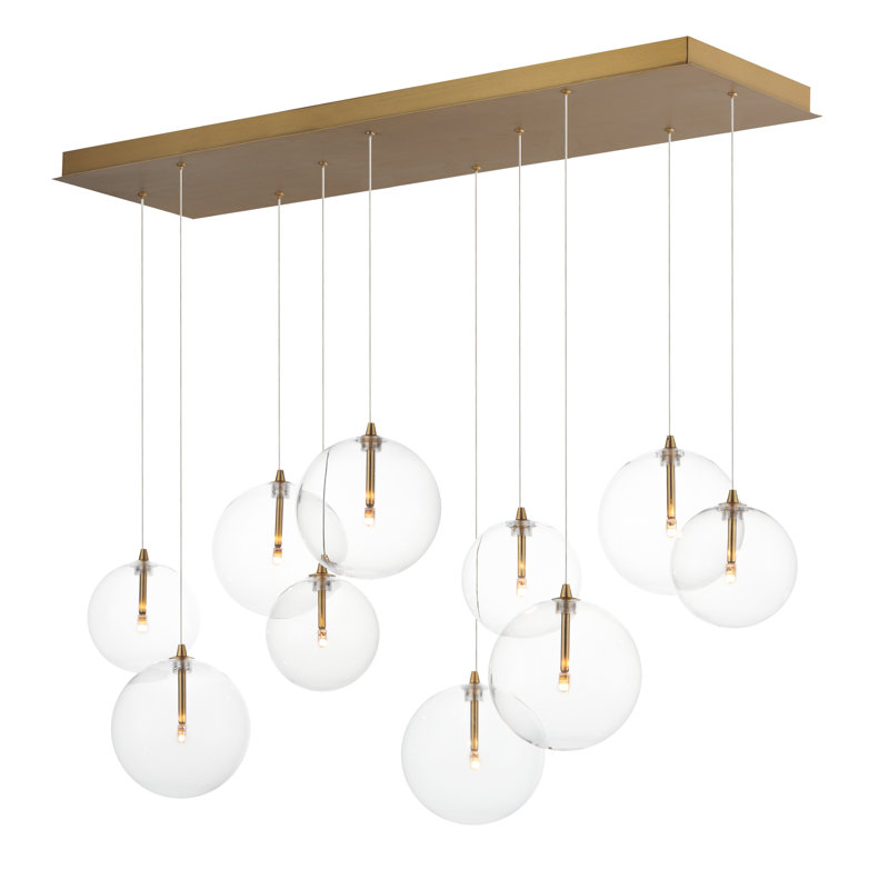 Global-Multi-Light Pendant, Natural Aged Brass