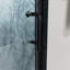 Porte de douche pivotante sans cadre l 34 à 36 po x H 72 po, portes de douche pivotantes en verre transparent 1/4 po en noir mat, installation de porte de douche pivotante réversible