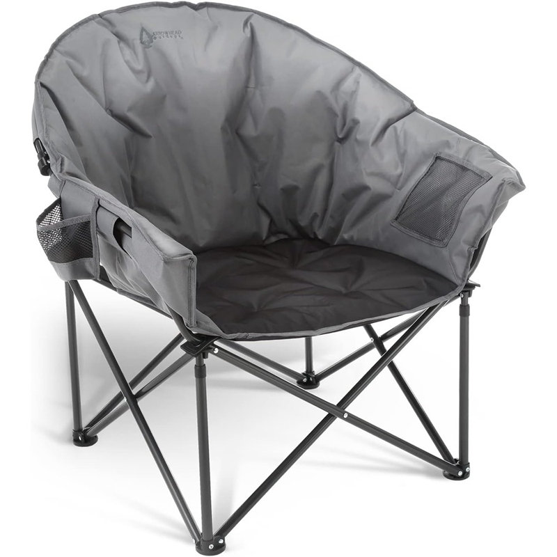Chaise de camping Cozy Club, Gris / noir