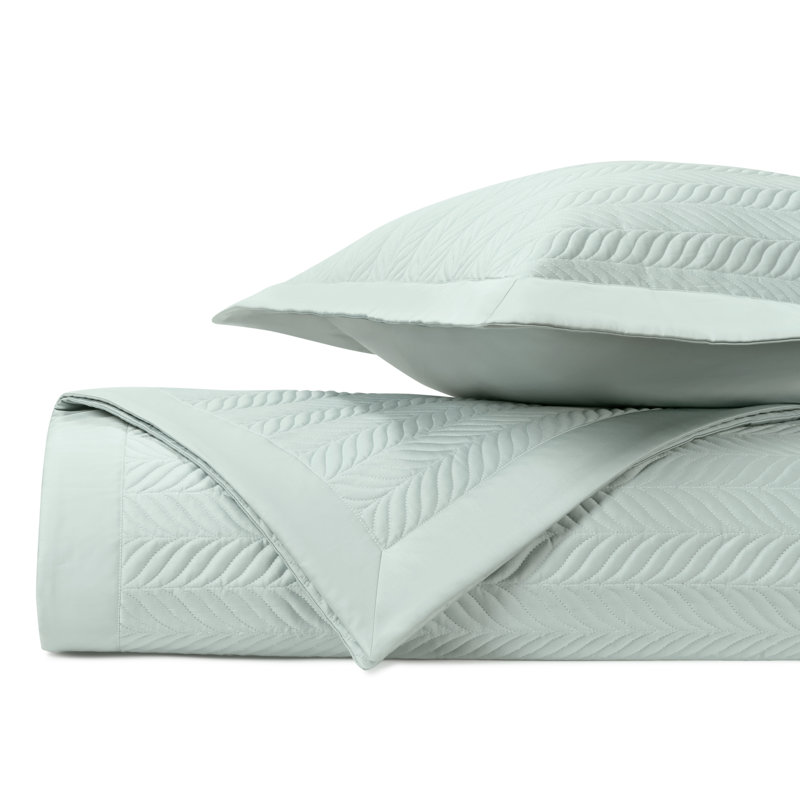 Egyptian Certified Cotton Coverlet Set, Queen Coverlet + 2 Standard Shams, Eucalipto