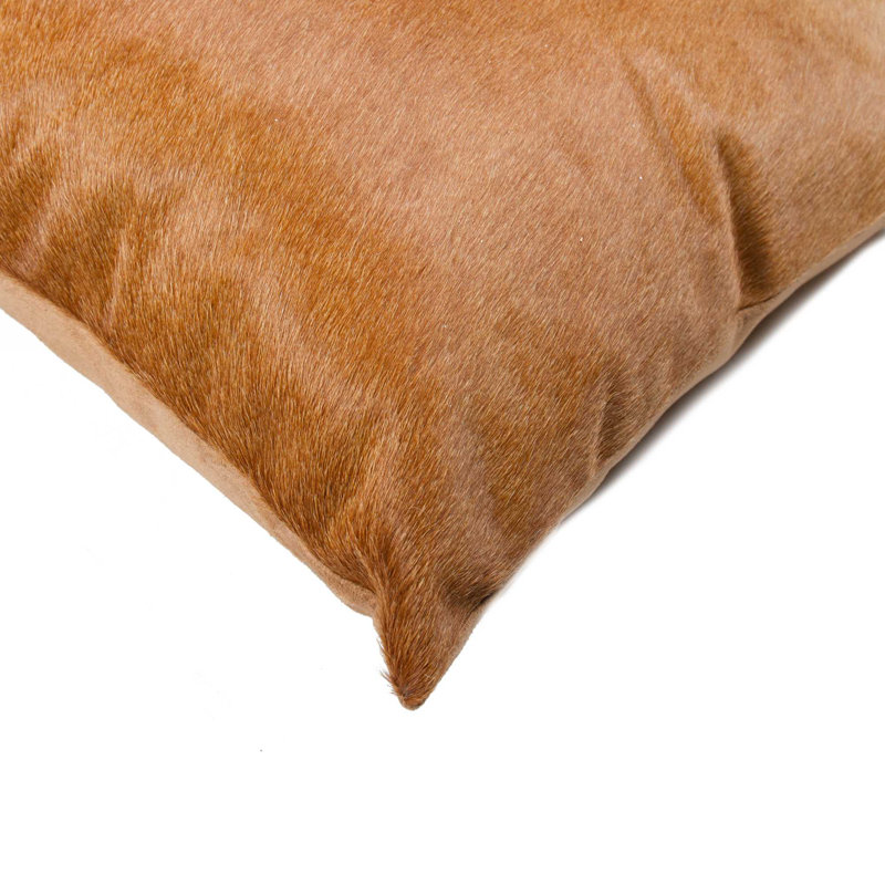 Coussin décoratif, H 20 po x l 20 po, Brun