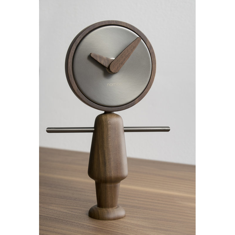 Horloge de table Nena, Noyer / graphite