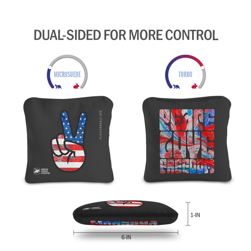 Peace Love Freedom Synergy Pro Cornhole Bags