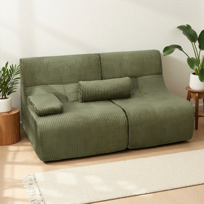 Modern Sectional Sofa 63.7" Boneless Sofa Couch Cozy Sofa Loveseat Sofa for Living Room