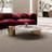 39" Round Stone Coffee Table with Metal Cylinder Legs - Modern Luxury, Space-Saving Design