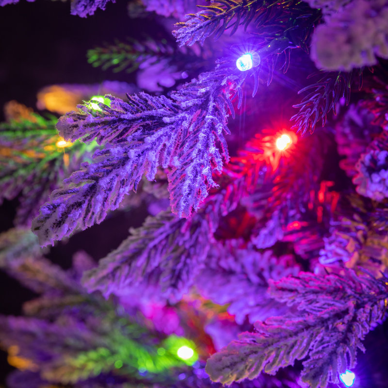 Sapin de Noël artificiel éclairé 6,9 pi