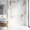 Écran de douche fixe sans cadre avec verre 3/8 po l 34 po x H 78 po Arden