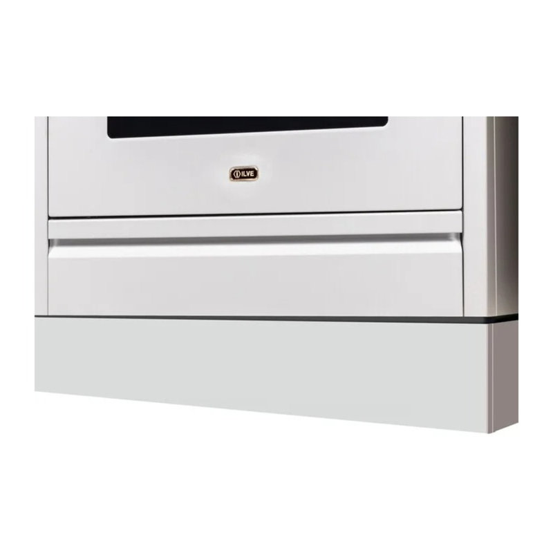 ILVE Nostalgie And Professional Range Trim Kit, White, 6" H x 36" W x 21.65" D