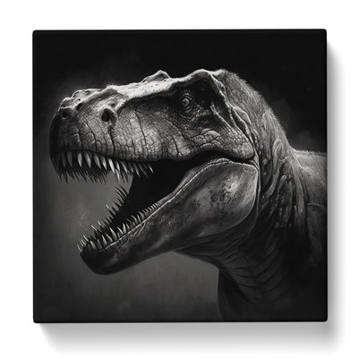 Tyrannosaurus Rex Drawing - Wrapped Canvas - Framed Print