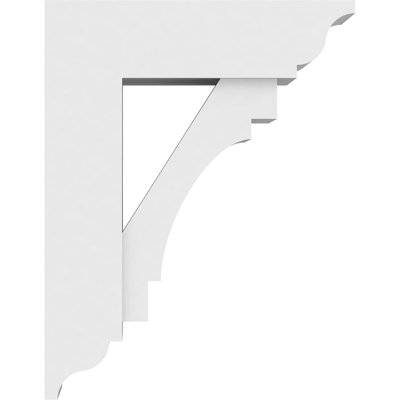5"W x 14"D x 18"H Standard Merced Architectural Grade PVC Bracket with Traditional Ends