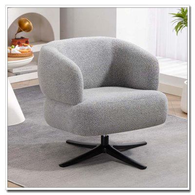 Chaise d'appoint pivotante rembourrée