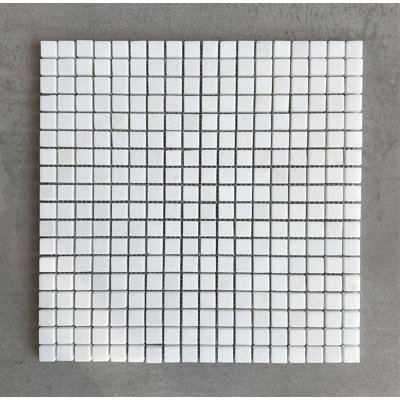 Carreau de mosaïque de mur et de plancher en marbre blanc de 5/8 po x 5/8 po Thasoos