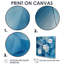 Minimalisme azur feuilles harmonie I - feuilles, art mural-366512794-366512799-366512787