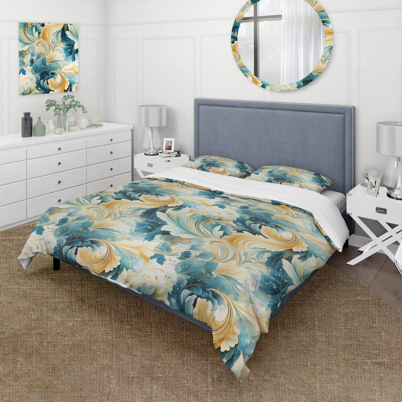 Literie à motif cachemire Desert Mirage VI, Housse de couette pour très grand lit et 2 très