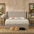 Modern Linen Upholstered Platform Bed with Pneumatic Lift Storage-460118713-460118715