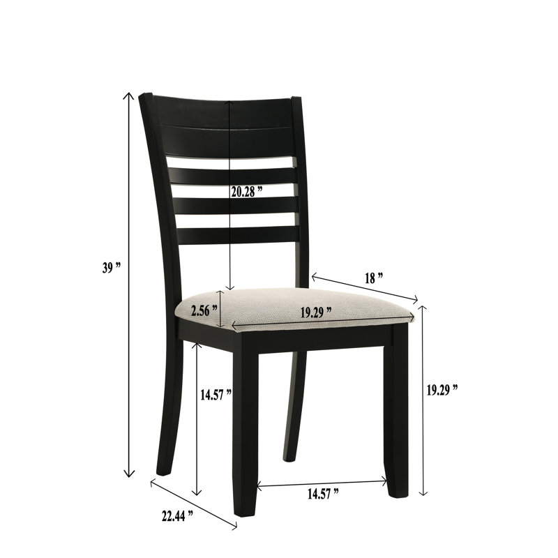 Chaises d'appoint de salle à manger contemporaines 2 pièces, revêtement gris, dossier, structure en bois robuste pour le style de la pièce, revêtement
