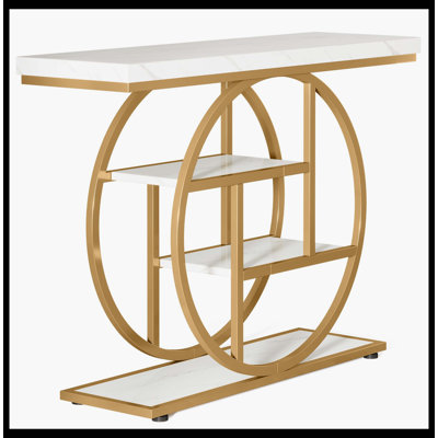 Console 41,3 ", table d'entrée industrielle à 4 niveaux avec base circulaire