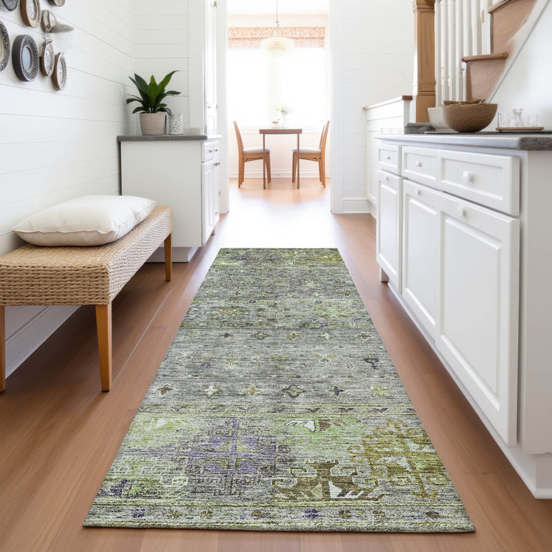 Premium Machine Washable Dominick AMF1220 Global Rug, Runner 2'3" x 7'6"