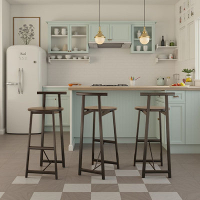 Bar Stool Set of 3 - 27" Counter Height?/ Modern Kitchen Chairs for Counter