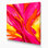 "Watercolor Abstract 52", art mural sur toile rose