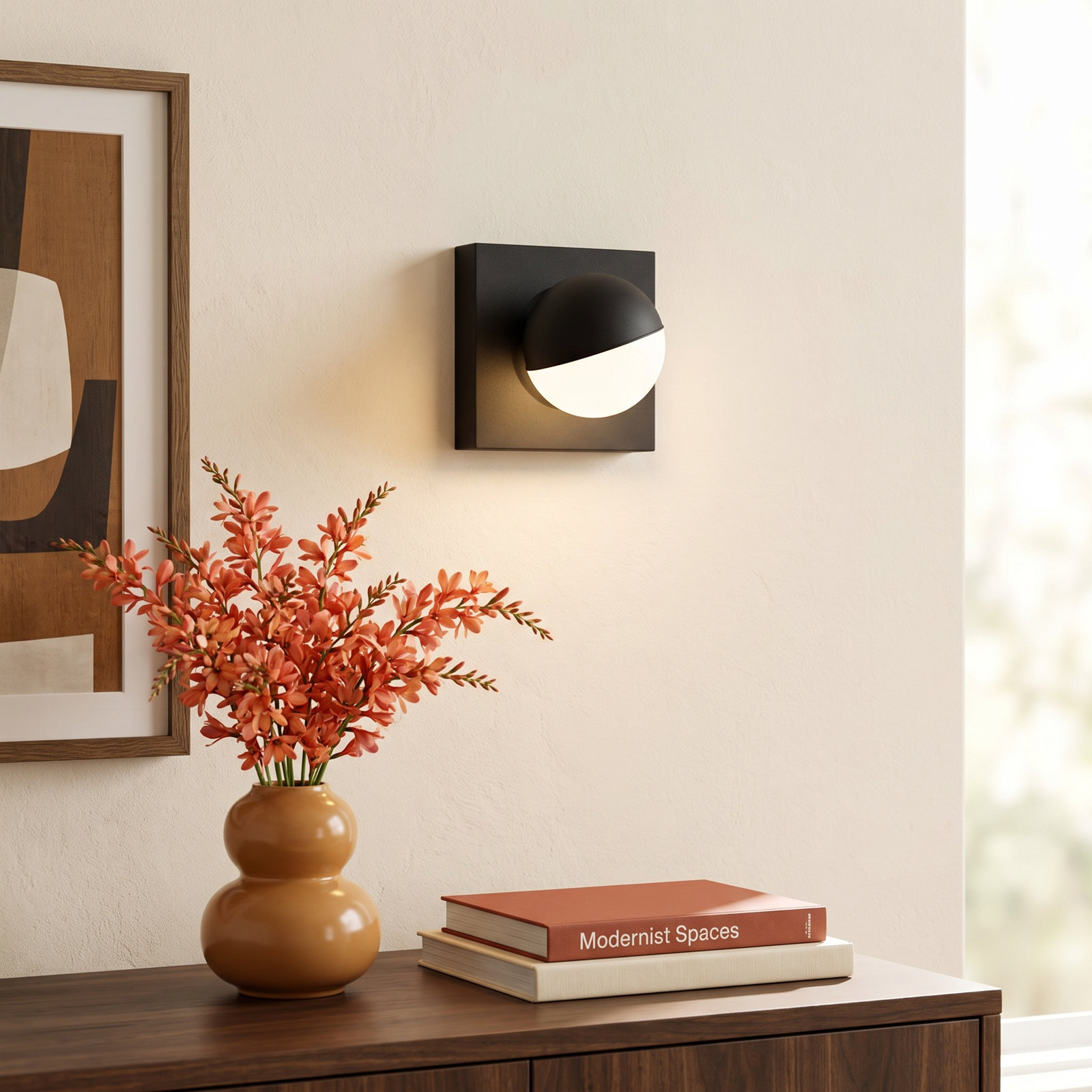 Aluminium Dimmable LED Flush Mounted Sconce