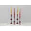 Bougeoirs de table en verre - Lot de 2 à 25 cm de hauteur - Rouge merlot-1025441587-1025441743