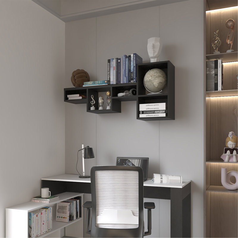 Tablette murale Kiowa, bureau, noir