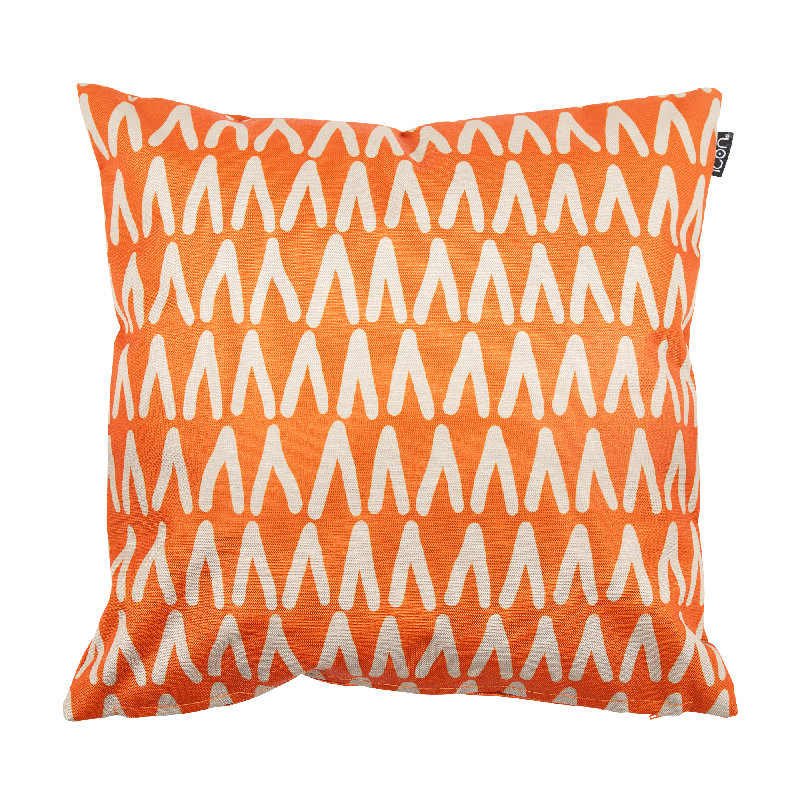 Stripe Indoor-Outdoor Cushions, Green/Orange Striped