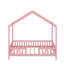 Structure de lit simple avec rampes hautes-1414831925