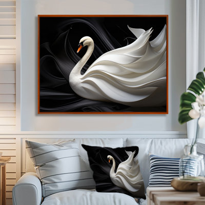 " Black And White Elegy Of A Swan "