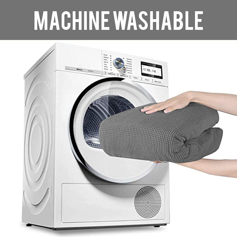 Housse pour canapé à coussins carrés / rectangulaires, Mélange de polyester gris foncé, H 14 po x l 12 po x P 5 po