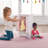 Doll Armoire with Pink Gingham Fabric