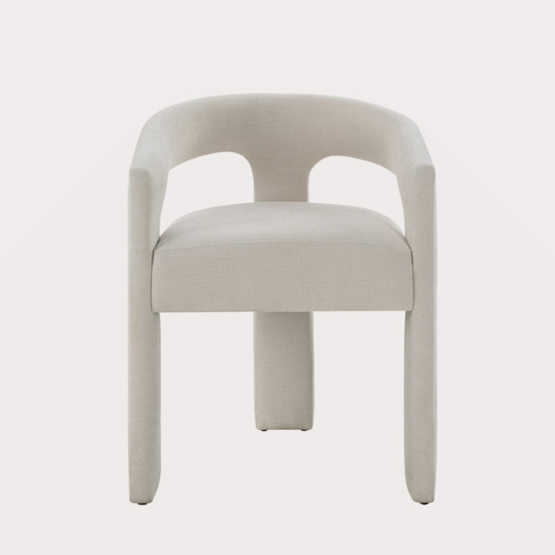 Ensemble de 2 chaises d'appoint en chenille blanche Gamarya