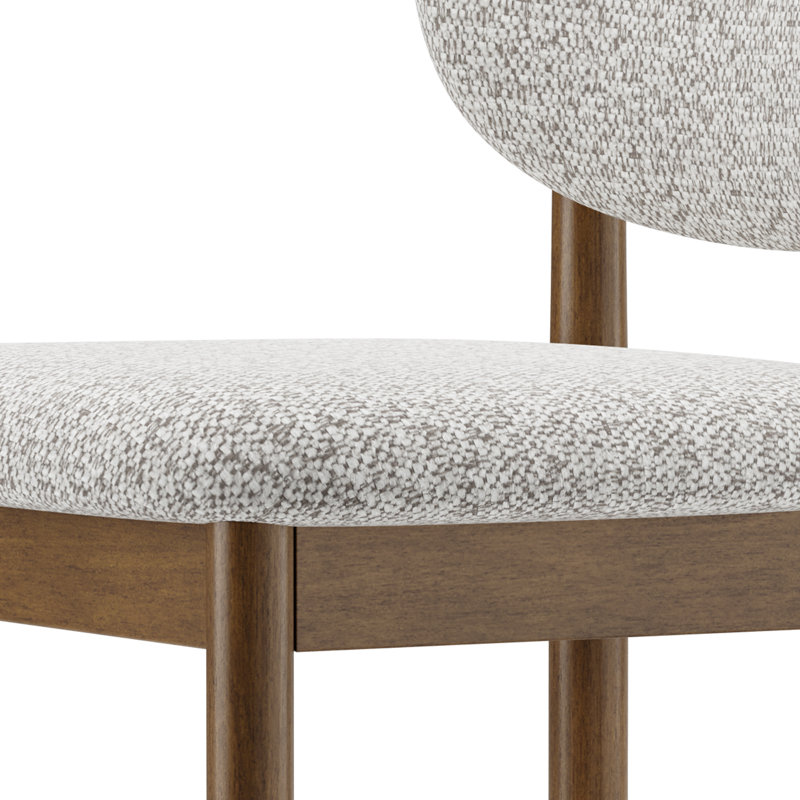Chaise d'appoint rembourrée en bois massif, Kaki