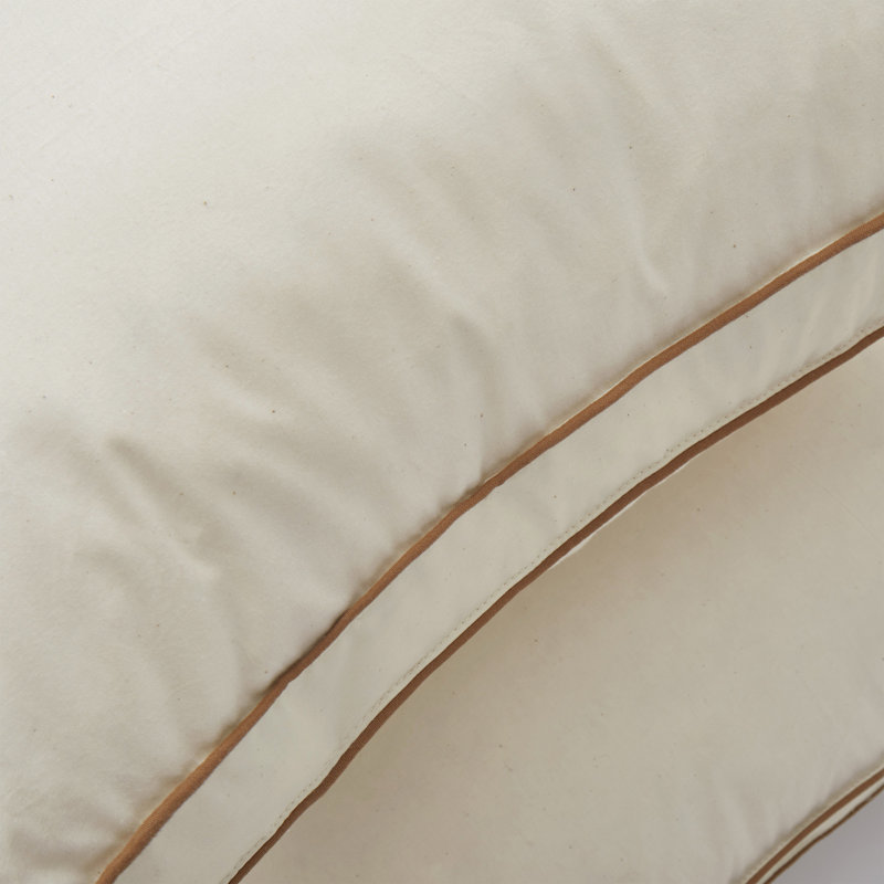 Hotel-Quality White Down & Goose Feather Gusseted Bed Pillow, Standard Pillow: 18" x 26"