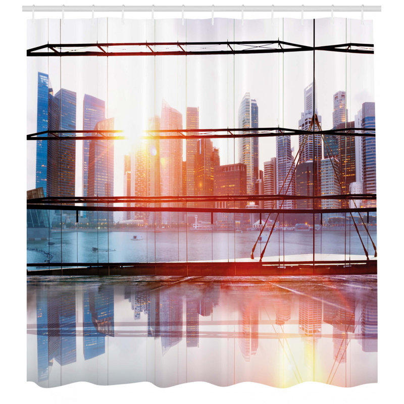 Shower Curtain with Hooks Included, 75" H x 69" W