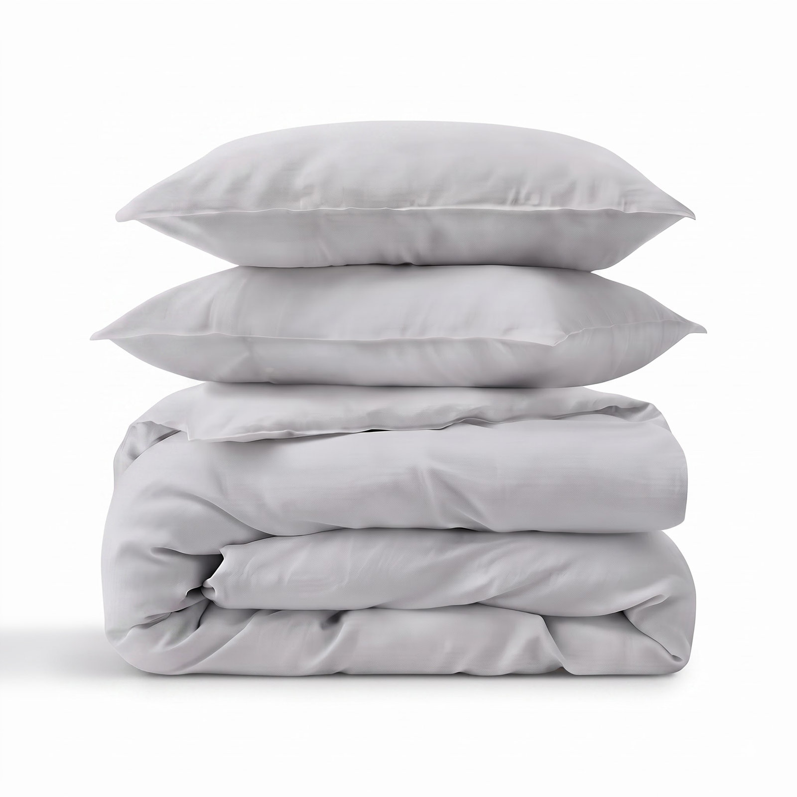 French Linen Duvet Cover Set, White, King Duvet Cover + 2 King Pillow Shams