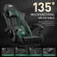 Metro Lane Adjustable Headrest and Reclining PC & Racing Game Chair in Black-1794223168