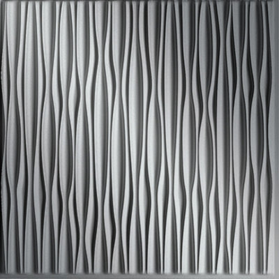Sahara Vertical MirroFlex 4ft. x 8ft. Glue Up PVC 3D Wall Panels 96 sq.ft.