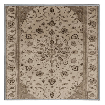 Machine Washable Tabriz Gray Area Rug